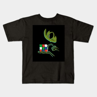 Alien with cube Kids T-Shirt